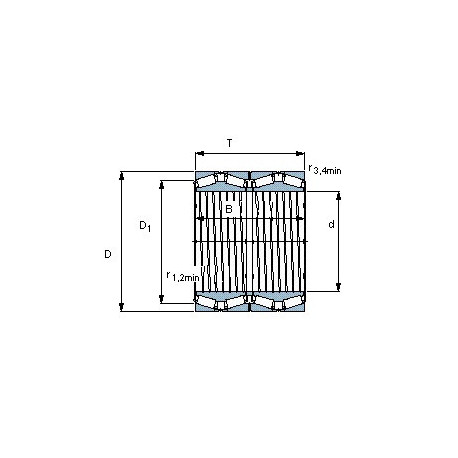 Подшипник BT4B 334055 ABG/HA1VA902 чертеж