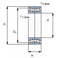 Чертеж подшипника BTM 110 A/HCP4CDBA