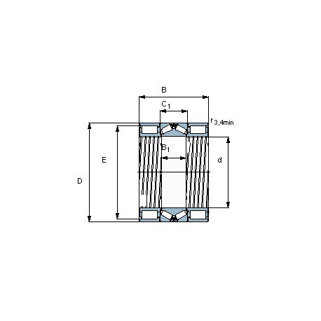 Подшипник BVNB 328540 A/HA1 чертеж