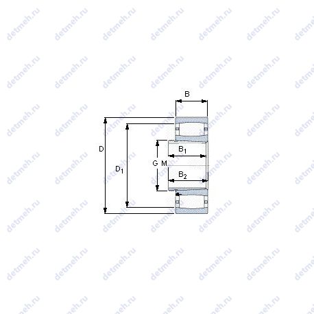 Подшипник C 2228 K чертеж