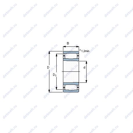 Подшипник C 4909 K30V чертеж