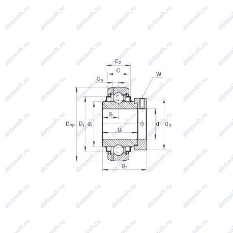 Подшипник ZARF 1762 L TN чертеж