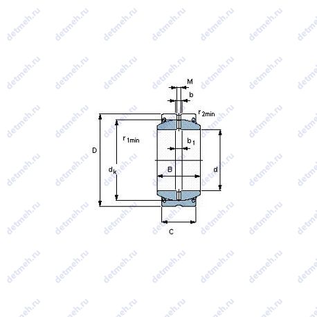 Подшипник SI 70 C 2RS чертеж