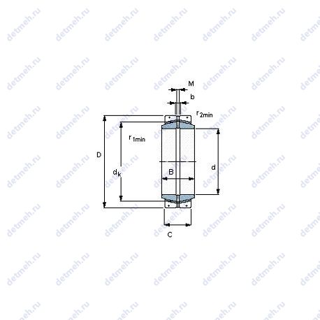 Подшипник GEC 400 FBAS чертеж