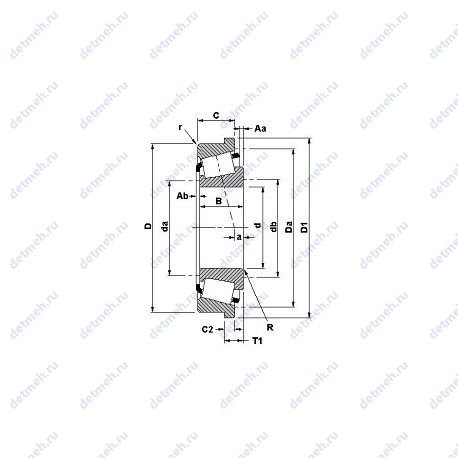 Подшипник H414249/H414210-B чертеж