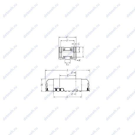 Подшипник RLM16x62 чертеж