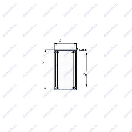 Подшипник HK 0810.2RS чертеж