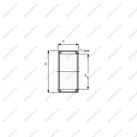 Подшипник HK 1012 чертеж