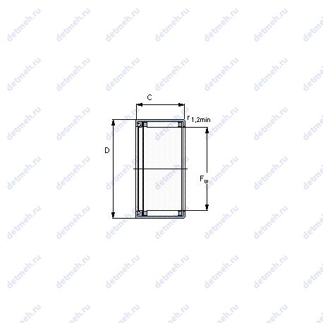 Подшипник HK 1012 RS чертеж