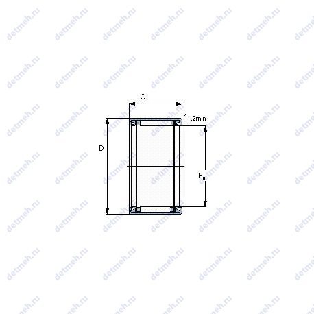 Подшипник HK 3024.2RS чертеж