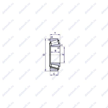 Подшипник HM 89449/2/410/2/QCL7C чертеж