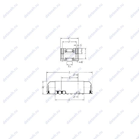 Подшипник RLM26x102 чертеж