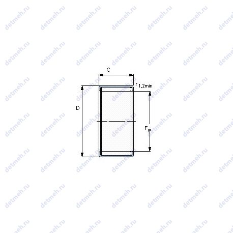 Подшипник HN 2520 чертеж