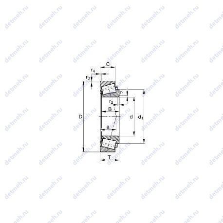 Подшипник HR31309J чертеж