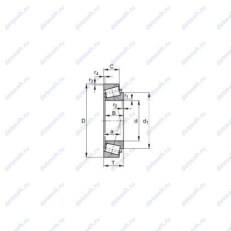 Подшипник HR32917J чертеж