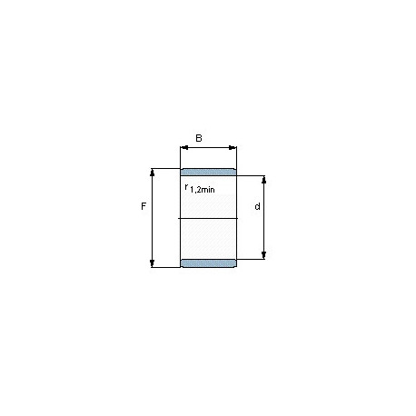 Подшипник IR 10X14X20 чертеж
