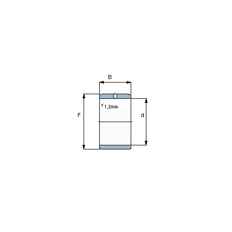 Подшипник IR 8X12X10 IS1 чертеж