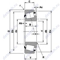 Чертеж подшипника JL69349/JL69310