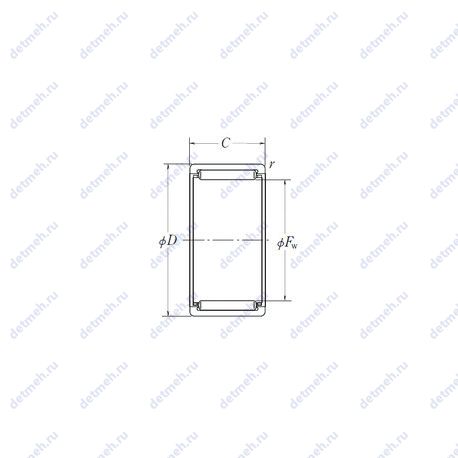 Подшипник RLM4020 чертеж