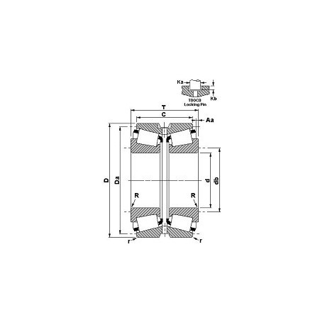 Подшипник L357049/L357010CD чертеж