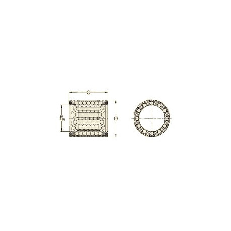Подшипник LBBR 25-2LS чертеж