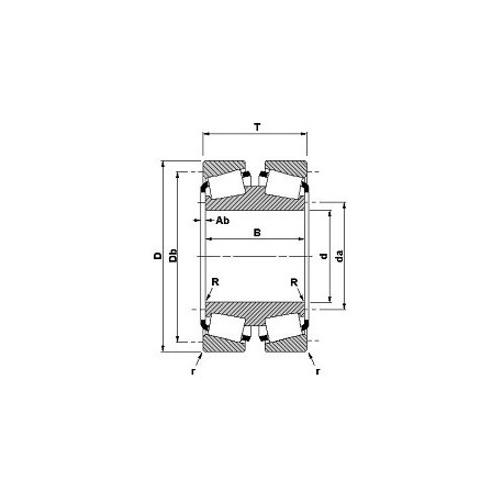 Подшипник LM451349DW/LM451310 чертеж