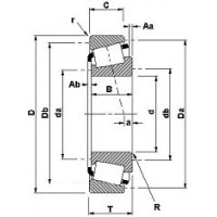 Чертеж подшипника LM545848/LM545810