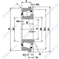 Чертеж подшипника LM565949/LM565910-B