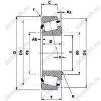 Чертеж подшипника LM67048/LM67010