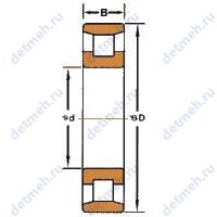 Чертеж подшипника N 205