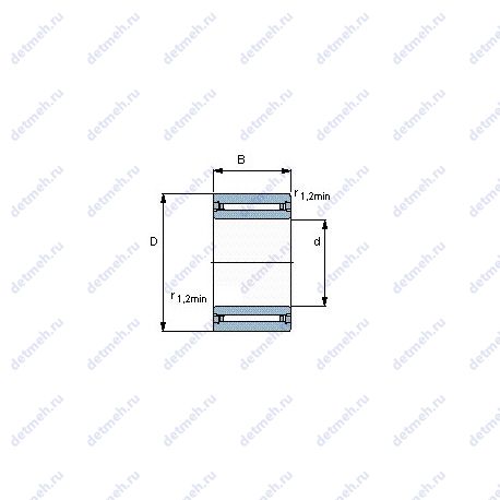 Подшипник NAO 12X24X13 чертеж