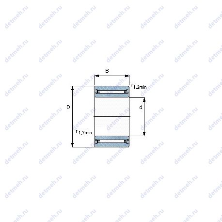Подшипник NAO 35X50X17 чертеж