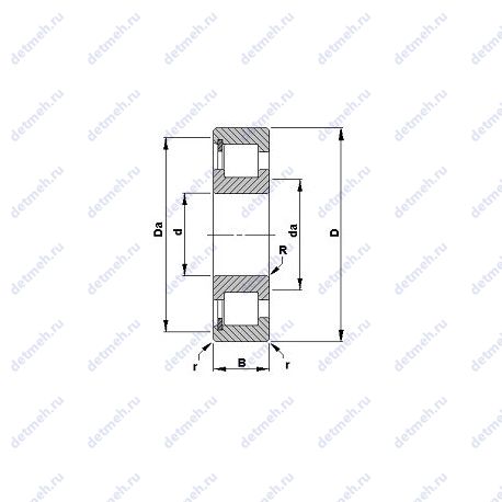 Подшипник NCF18/530V чертеж