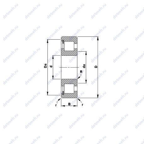 Подшипник NCF1880V чертеж