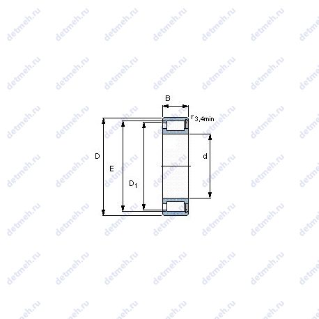 Подшипник NCF 2224 V чертеж