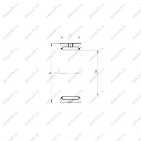 Подшипник RNA4007 V чертеж