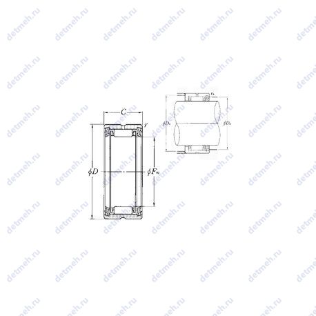 Подшипник RNA4901LL чертеж