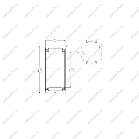 Подшипник RNA4902R чертеж