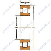 Чертеж подшипника NJ 216