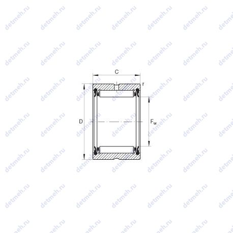 Подшипник RNA4906-2RSR чертеж