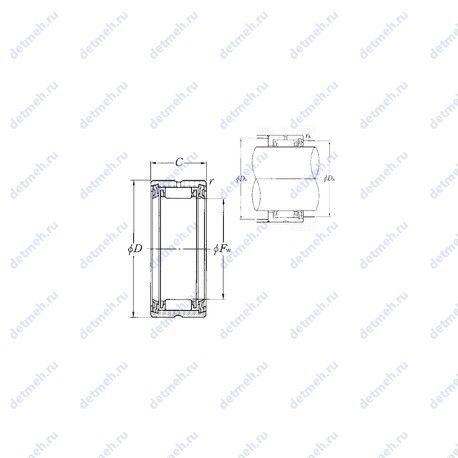 Подшипник RNA4906LL чертеж