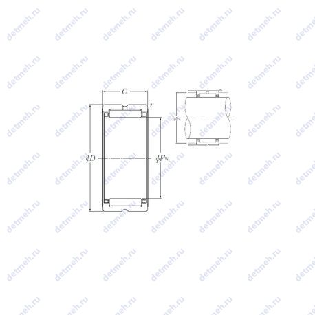 Подшипник RNA4906R чертеж