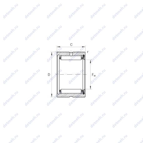 Подшипник RNA4906-RSR чертеж