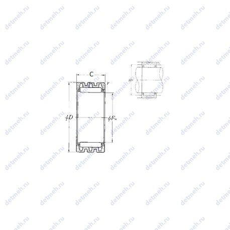 Подшипник RNA4906S чертеж