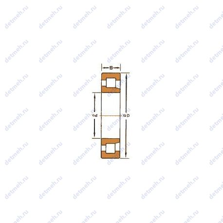 Подшипник NJ 308 чертеж
