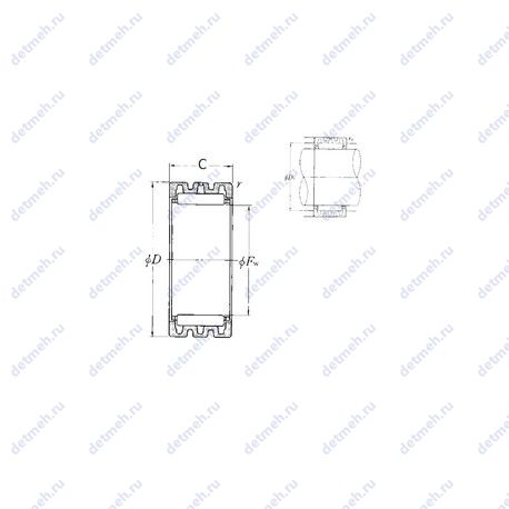 Подшипник RNA4907S чертеж