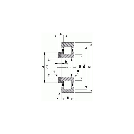 Подшипник NJ310E.TVP чертеж