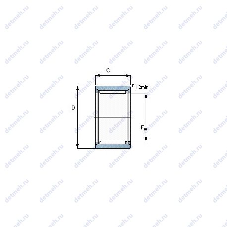 Подшипник NK 30/20 TN чертеж