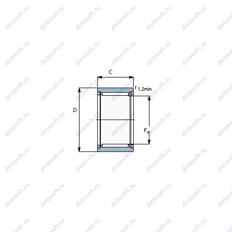 Подшипник NK 50/25 TN чертеж
