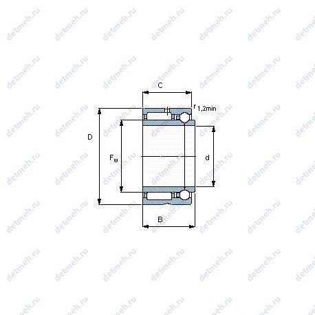 Подшипник NKIB 5901 чертеж